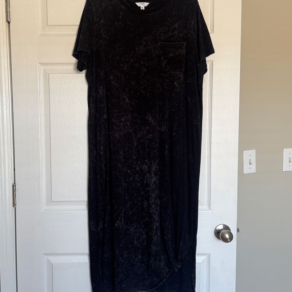 Time and Tru Black Velvet Maxi Dress